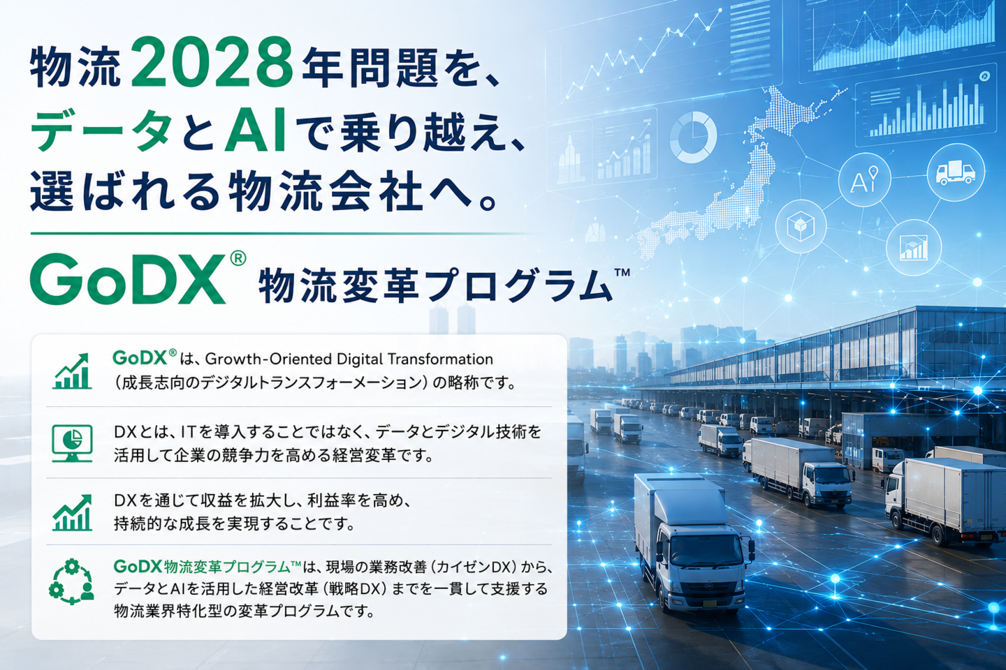 物流2028年問題を、データとAIで乗り越え、選ばれる物流会社へ。